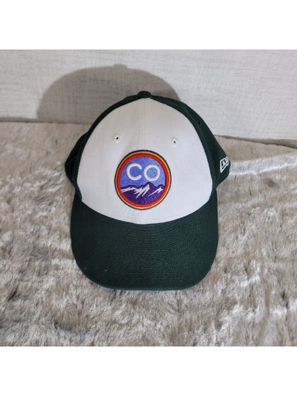 READ 59Fifty Colorado Rockies Fitted Hat Green MLB Baseball Cap Patch Mountains